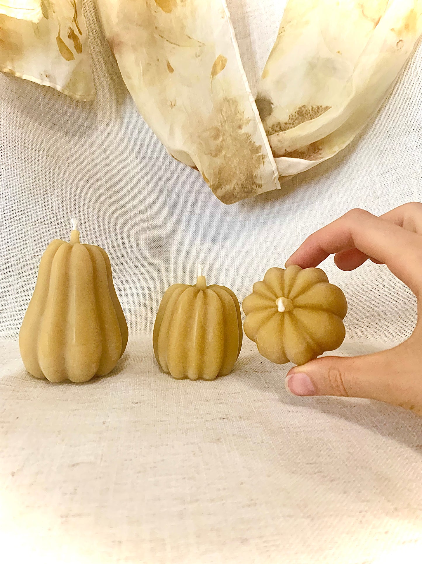 Pumpkin Candles - 100% Beeswax