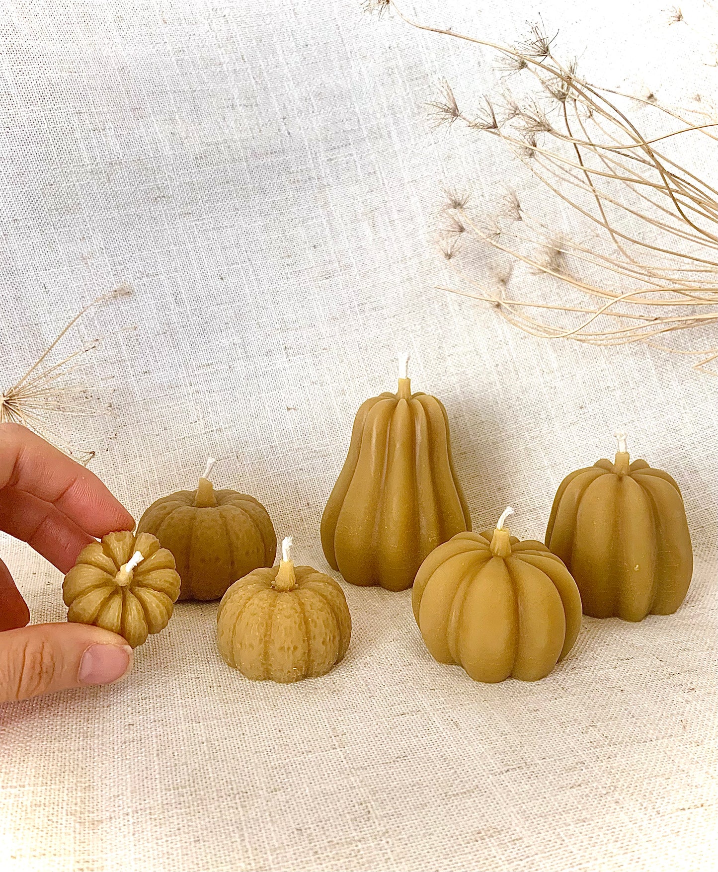 Pumpkin Candles - 100% Beeswax
