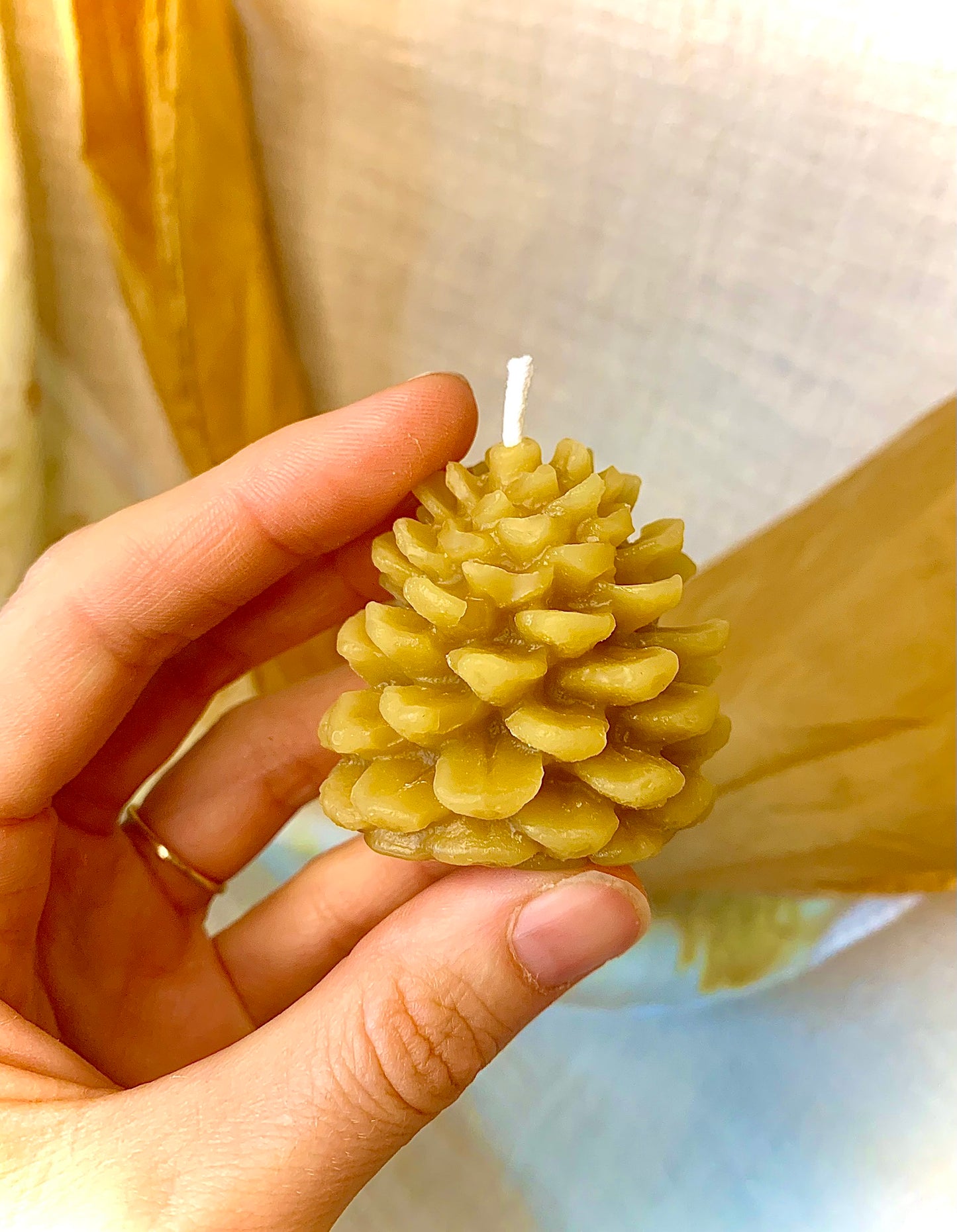 Small Pinecone - 100% Beeswax Candle