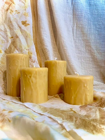 Drippy Pillar Candles - 100% Beeswax