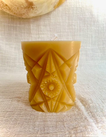 Kaleidoscope Pillar - 100% Beeswax Candle