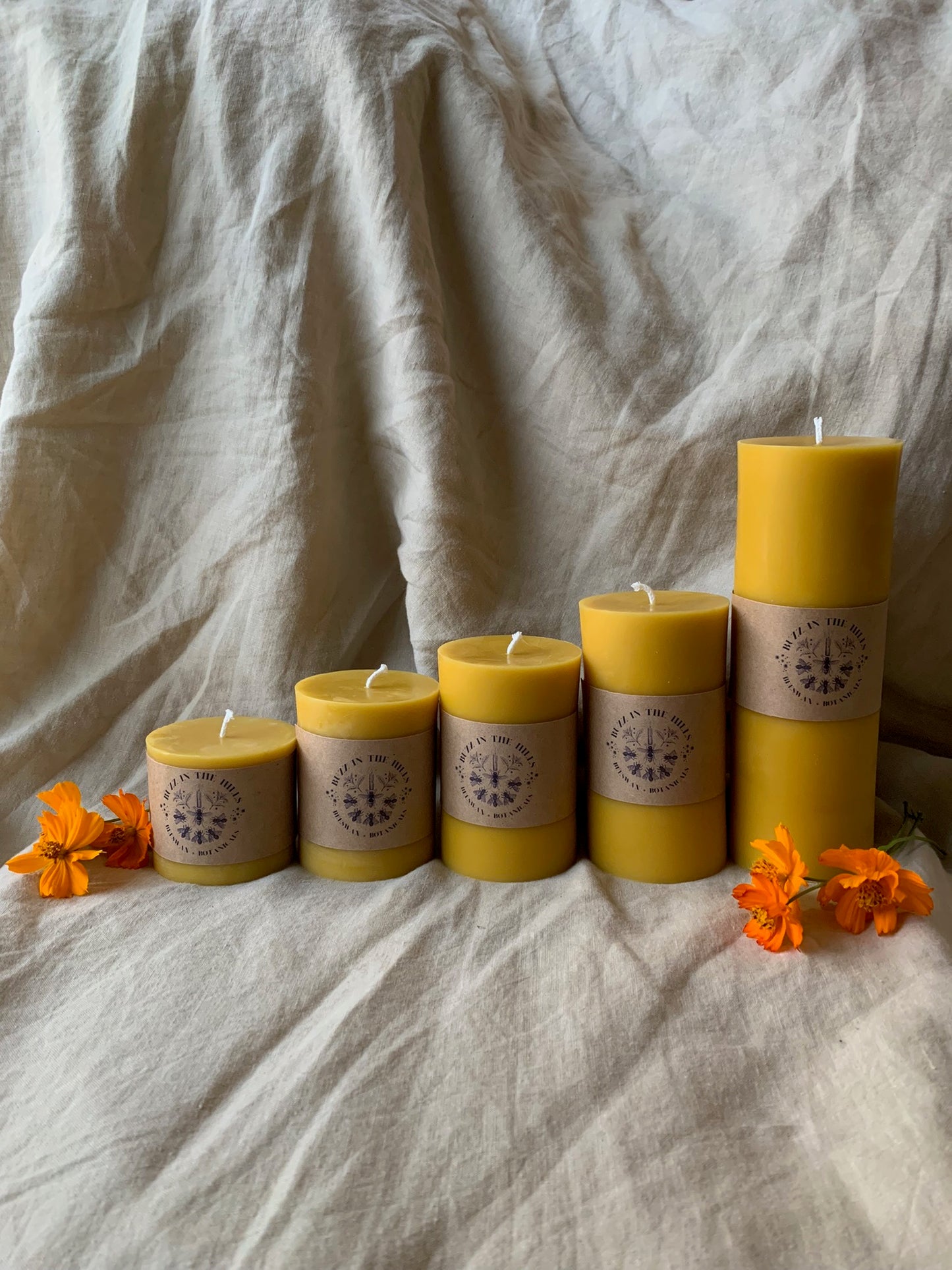 Pillar Candles - 100% Beeswax
