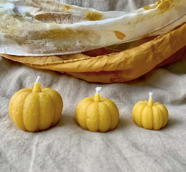 Pumpkin Candles - 100% Beeswax