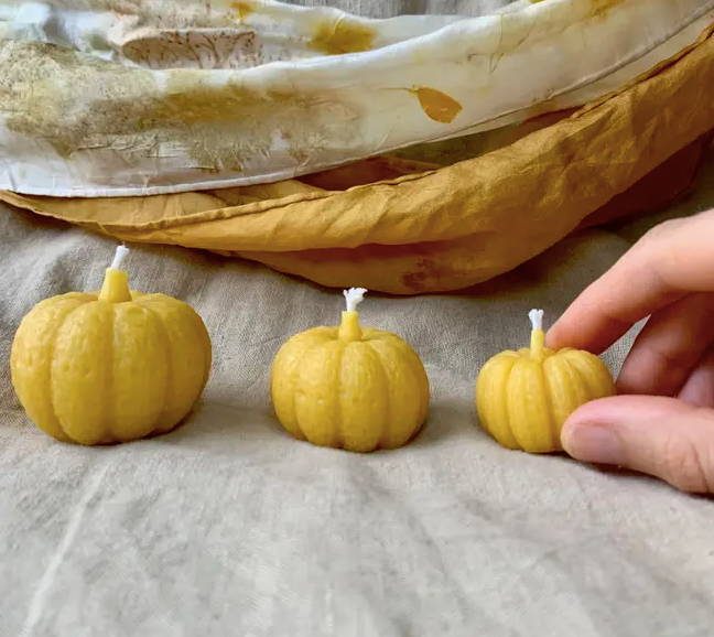 Pumpkin Candles - 100% Beeswax