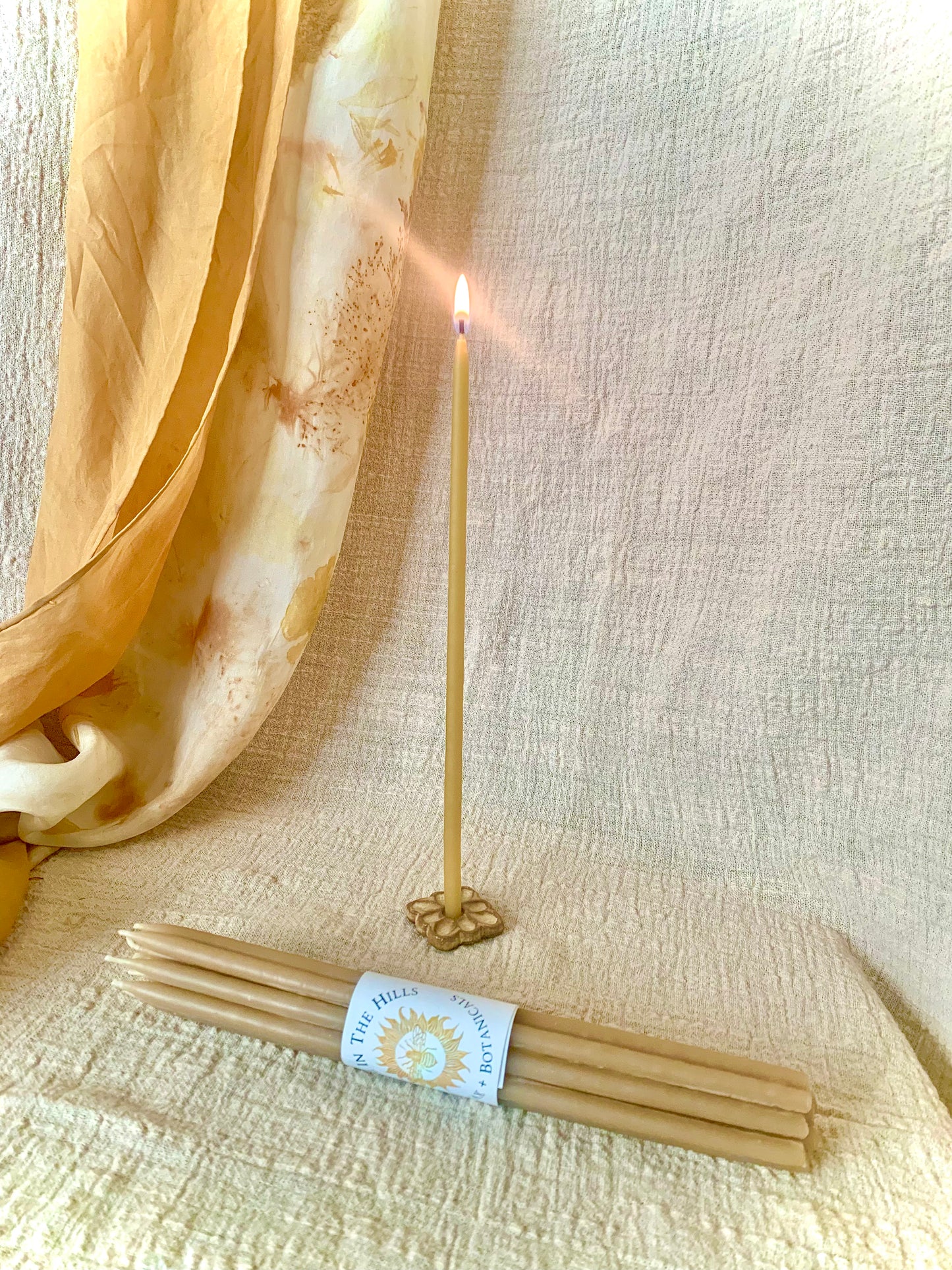 Thin Prayer Taper Candles - Hand Dipped - 100% Beeswax