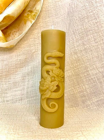 Snake Pillar - 100% Beeswax Candle