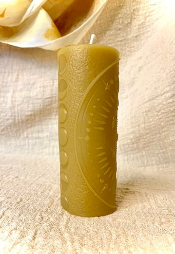Celestial Moon Phase - 100% Beeswax Candle