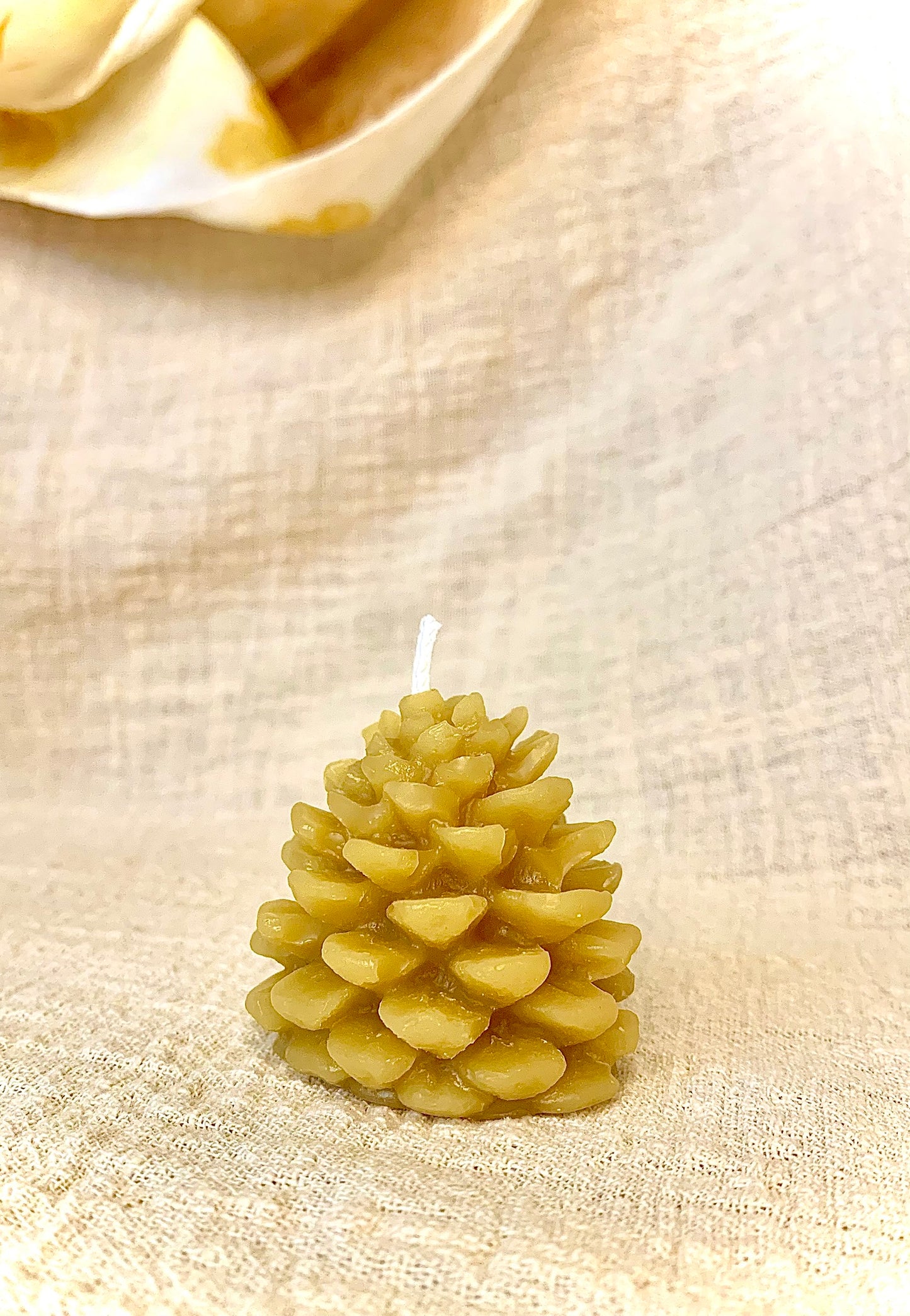 Small Pinecone - 100% Beeswax Candle