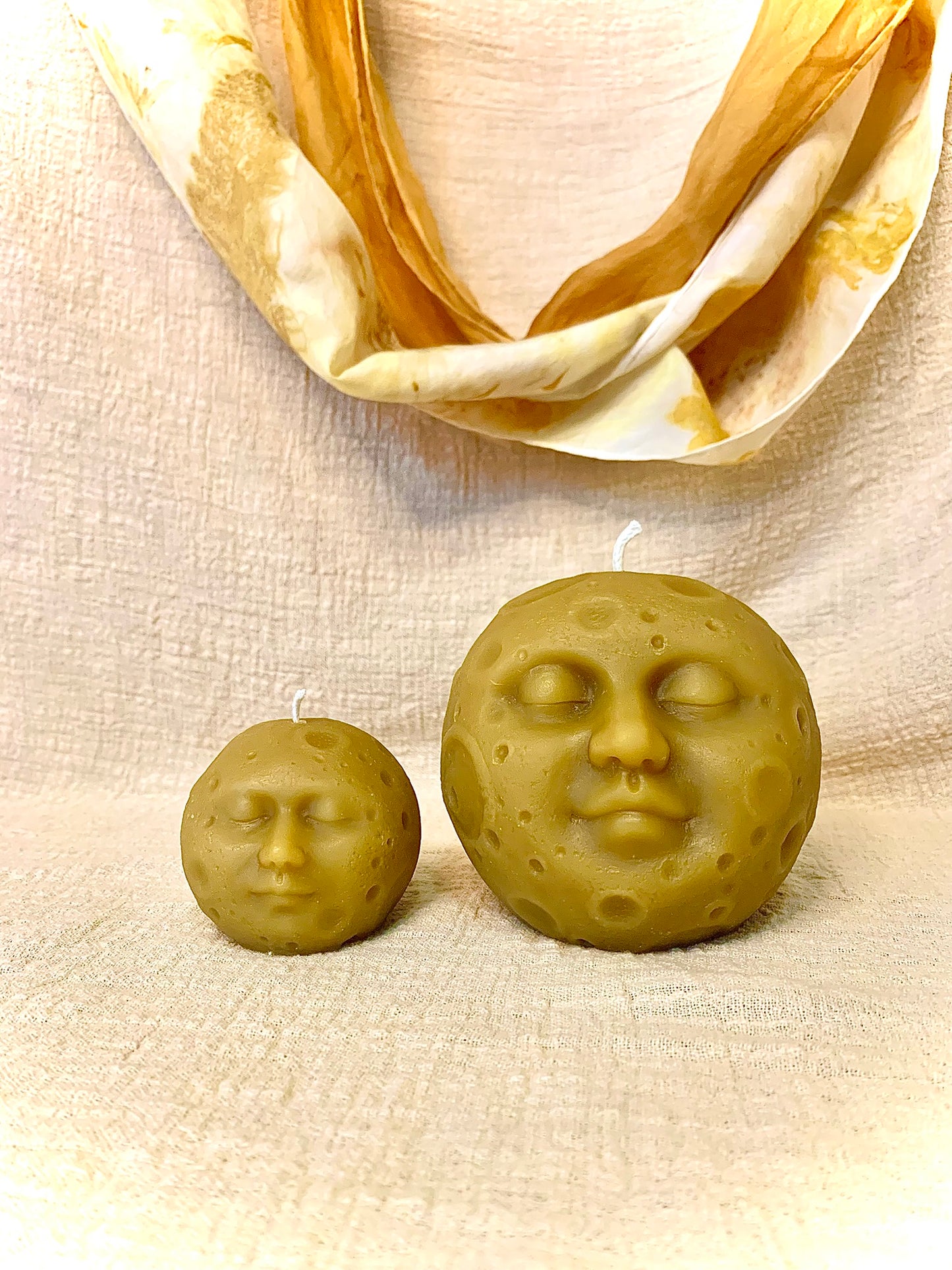 Moon Faces - 100% Beeswax Candle