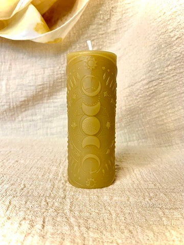 Celestial Moon Phase - 100% Beeswax Candle