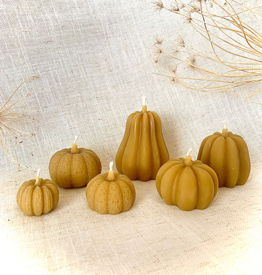 Pumpkin Candles - 100% Beeswax