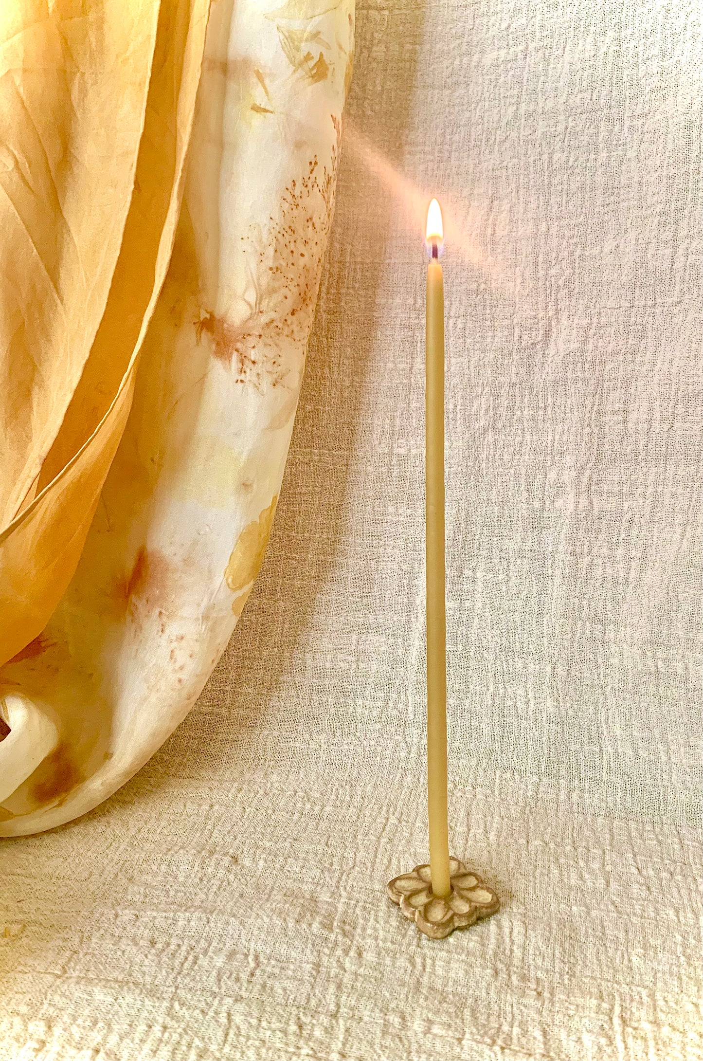 Thin Prayer Taper Candles - Hand Dipped - 100% Beeswax