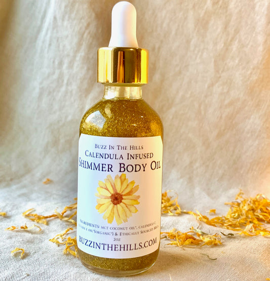 Calendula shimmer body oil