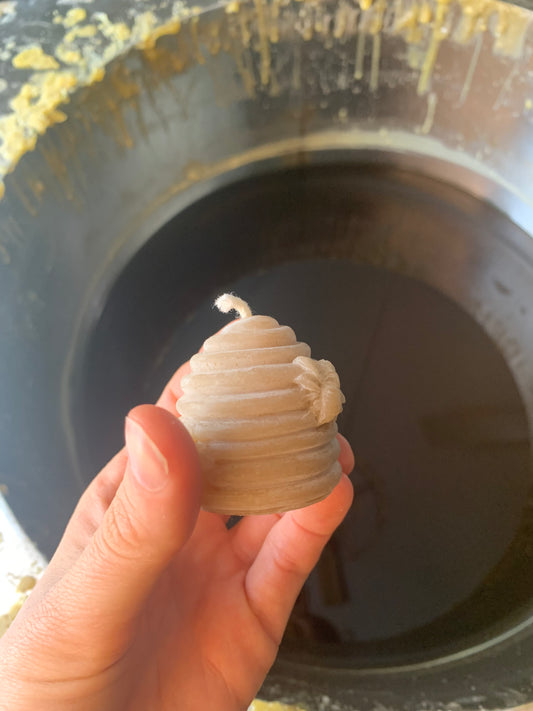 40% OFF SECONDS Small Beehive - 100% Beeswax Candle