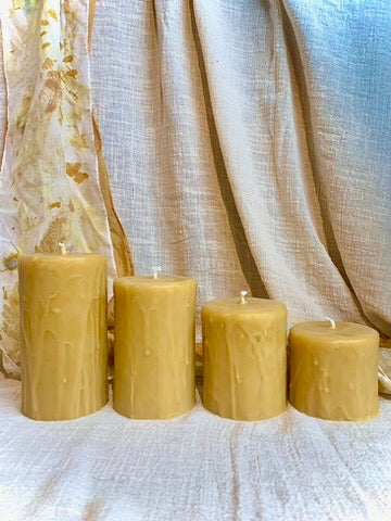 Drippy Pillar Candles - 100% Beeswax